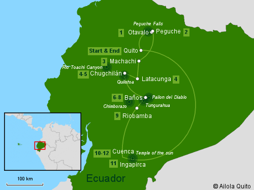 Walking Through the Andes – Route Map